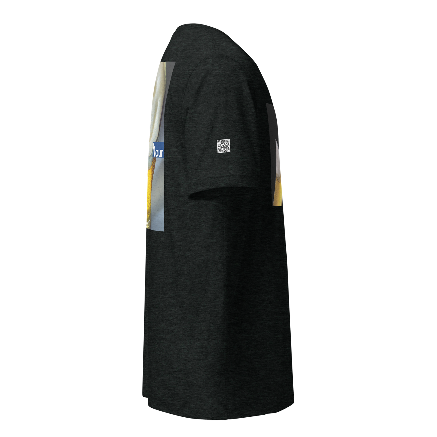 Beer Toast on front/Happy Hour on back - Choose From 5 Different Colors - Tri-Blend Bella 3413 short sleeve t-shirt
