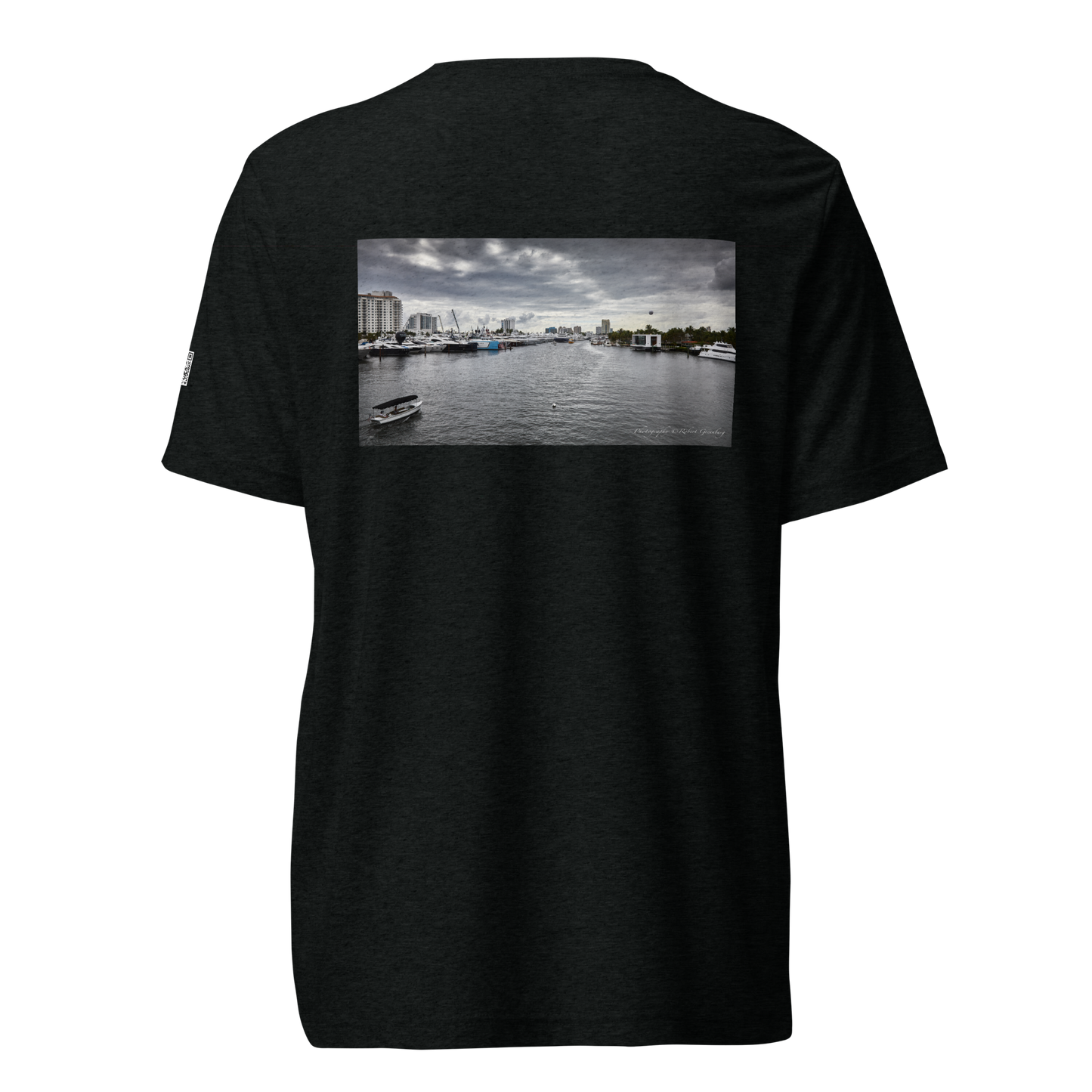 2019 FLIBS Boat Show - Solid Black Tri-Blend Bella 3413 T-Shirt