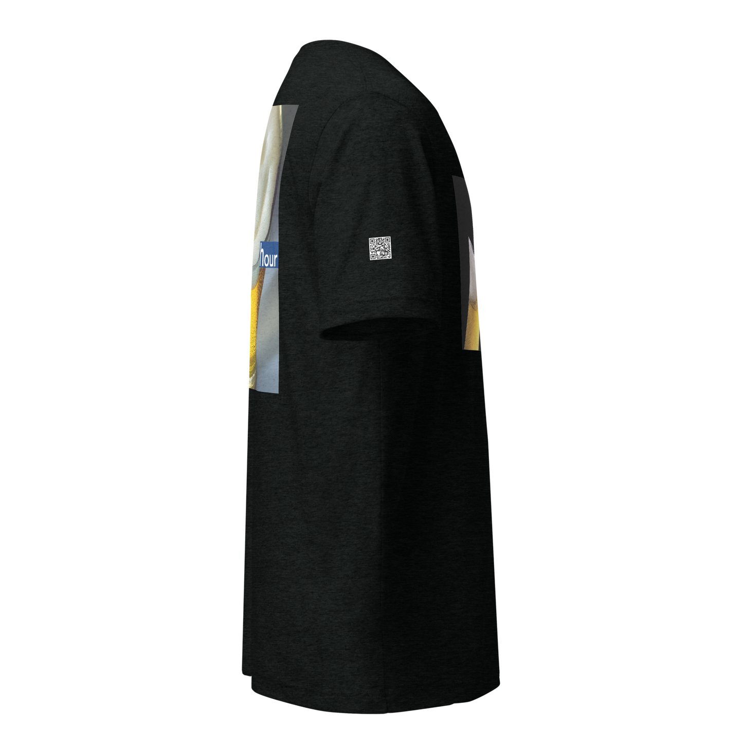 Beer Toast on front/Happy Hour on back - Choose From 5 Different Colors - Tri-Blend Bella 3413 short sleeve t-shirt