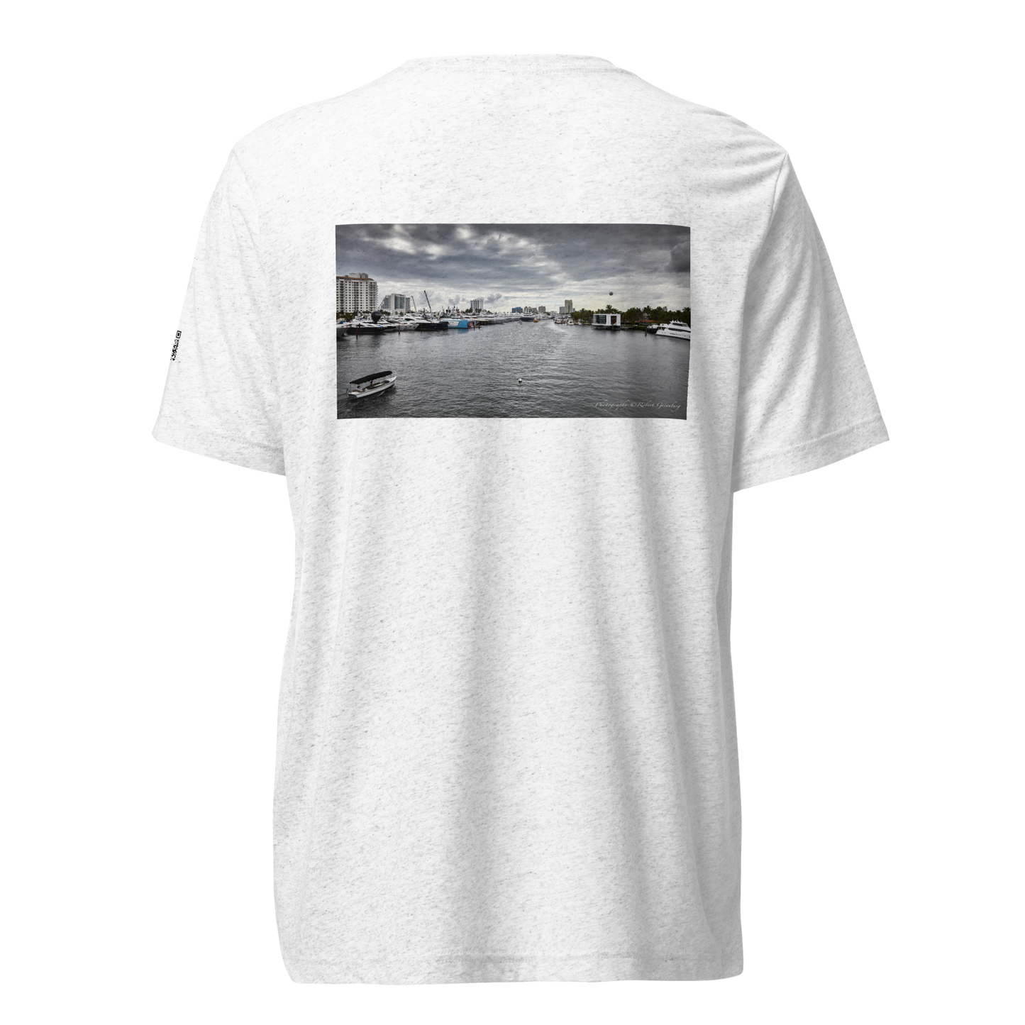 2019 FLIBS Boat Show - White Tri-Blend Bella 3413 T-Shirt