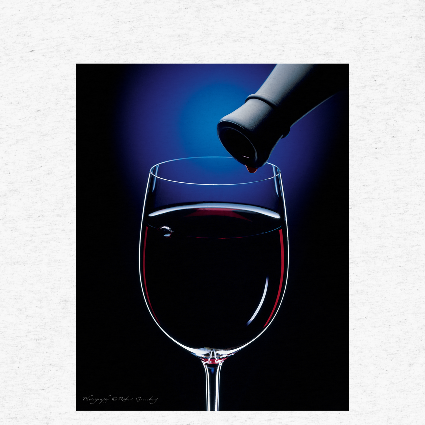 Wine Glass on White - Tri-Blend Bella 3413 Short sleeve t-shirt