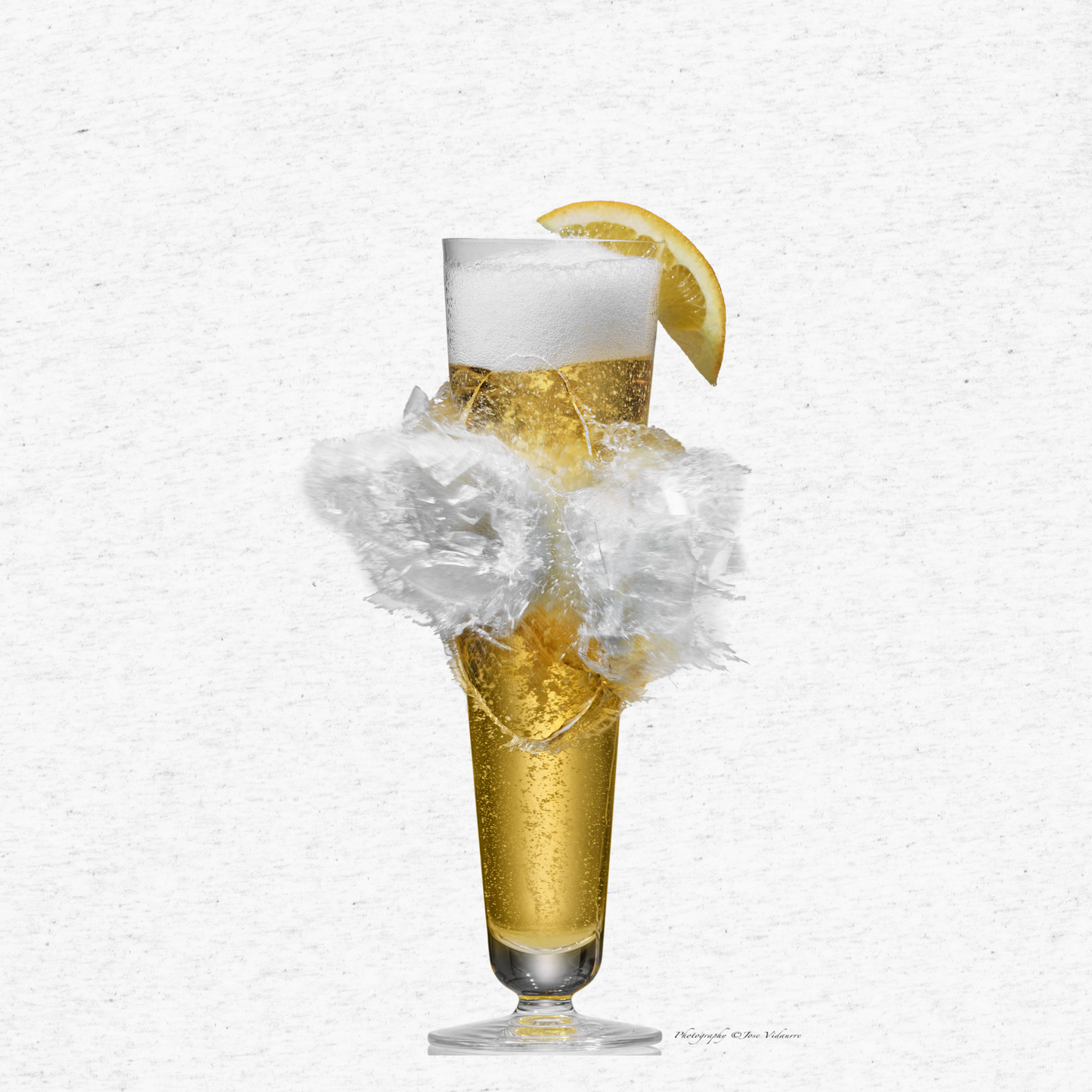 Single Beer on front/Triple Beer on back - White - Tri-Blend Bella 3413 short sleeve t-shirt