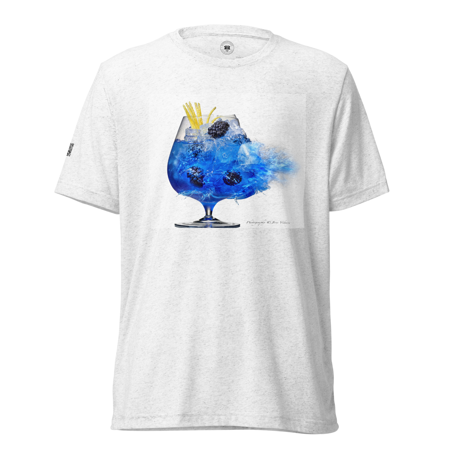 Blue Drink on front/All Drinks on back - White - Tri-Blend Bella 3413 short sleeve t-shirt