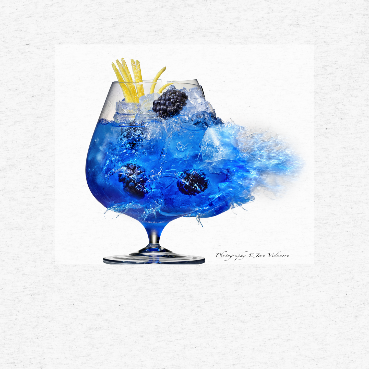 Blue Drink on front/All Drinks on back - White - Tri-Blend Bella 3413 short sleeve t-shirt