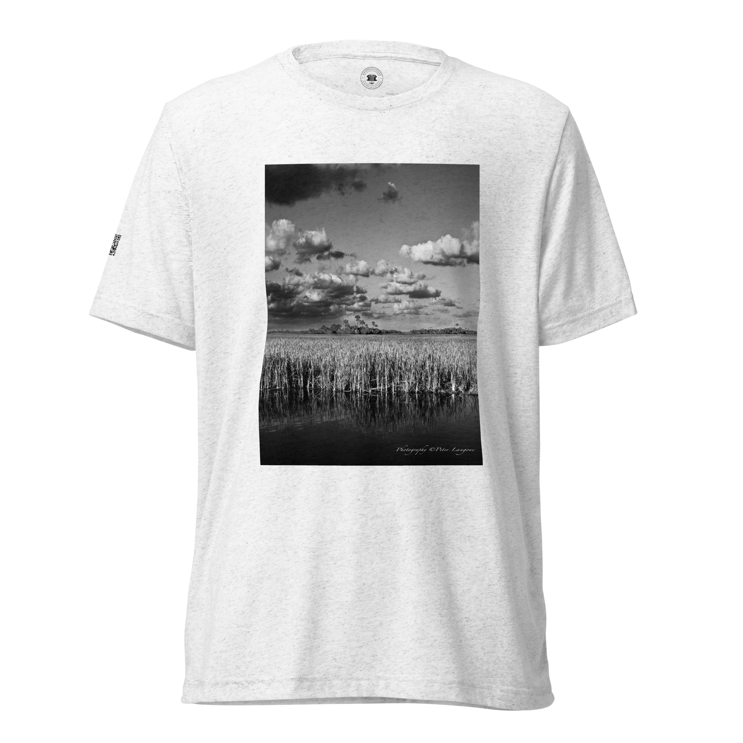 Everglades on Front & Back - White - Tri-Blend Bella 3413 Short sleeve t-shirt