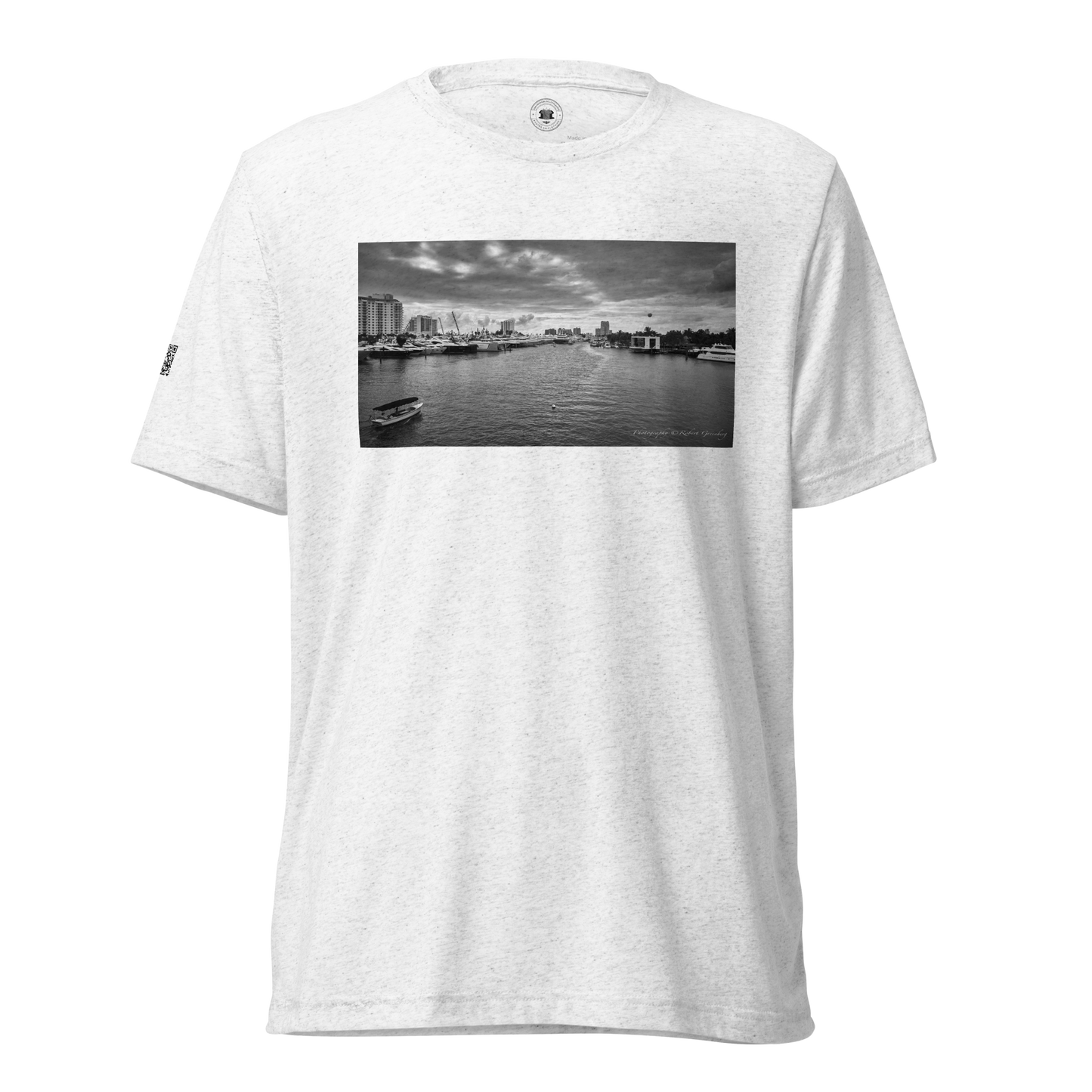 2019 FLIBS Boat Show - White Tri-Blend Bella 3413 T-Shirt