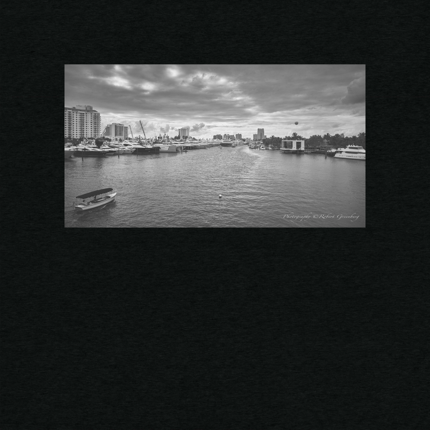 2019 FLIBS Boat Show - Solid Black Tri-Blend Bella 3413 T-Shirt