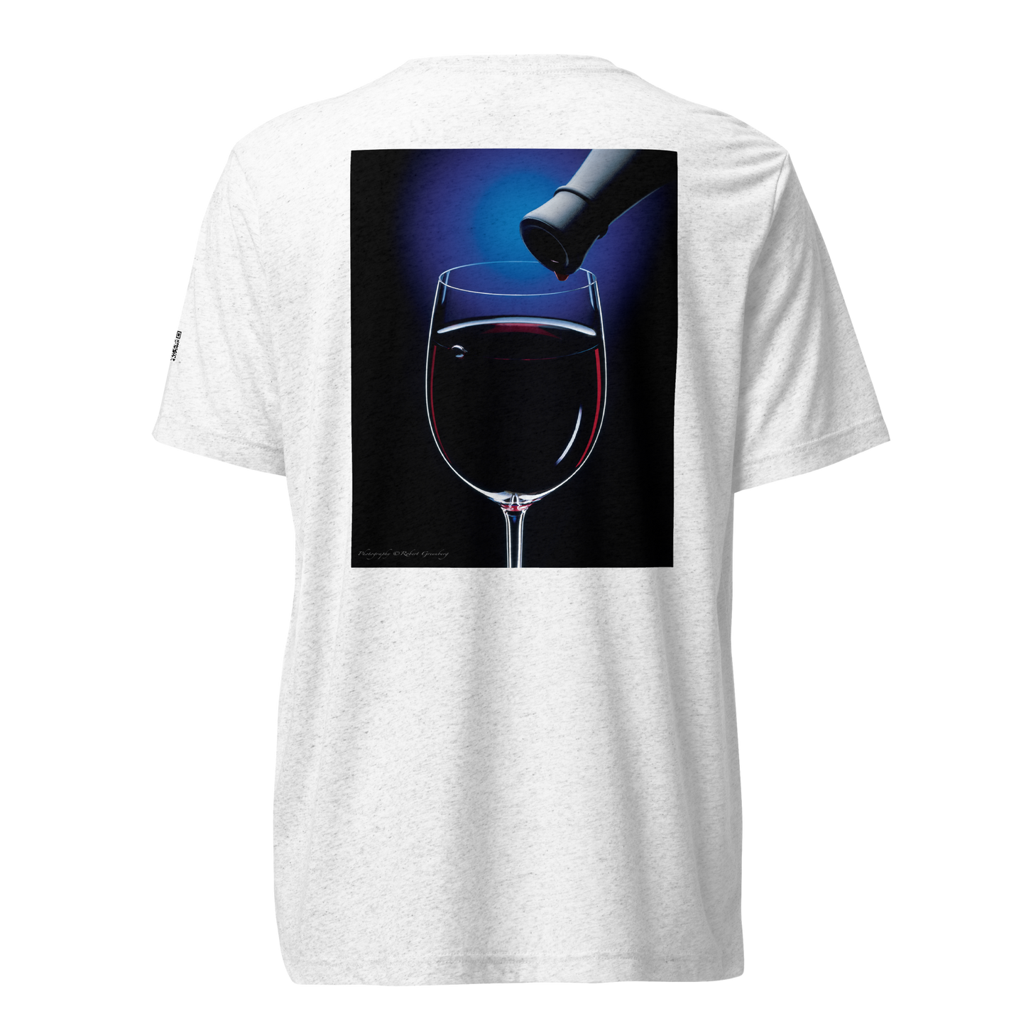 Wine Glass on White - Tri-Blend Bella 3413 Short sleeve t-shirt