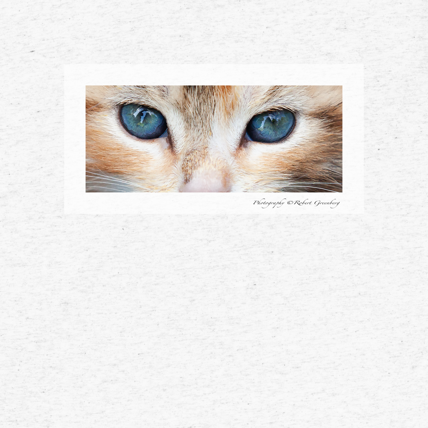 Kitten Cropped on White - Tri-Blend Bella 3413 Short sleeve t-shirt